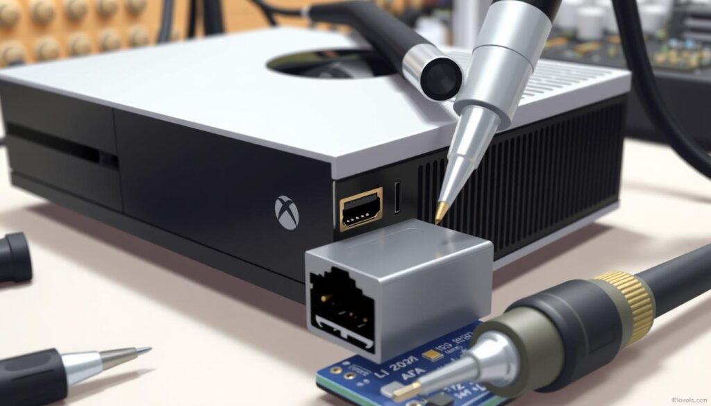 HDMI port replacement guide for Xbox repair instructions