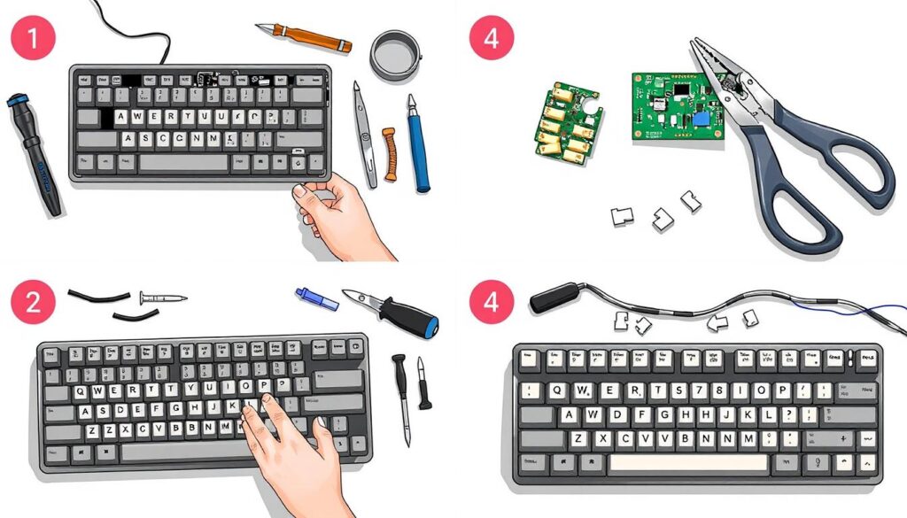 keyboard replacement repair steps