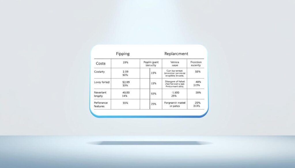 Cost-benefit analysis of repair vs. replacement