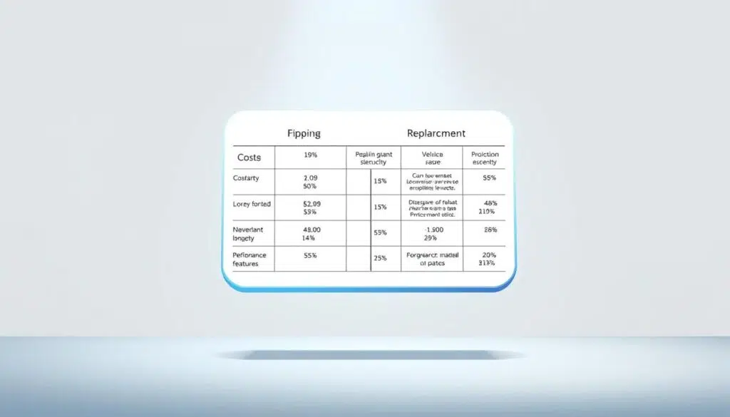Cost-benefit analysis of repair vs. replacement