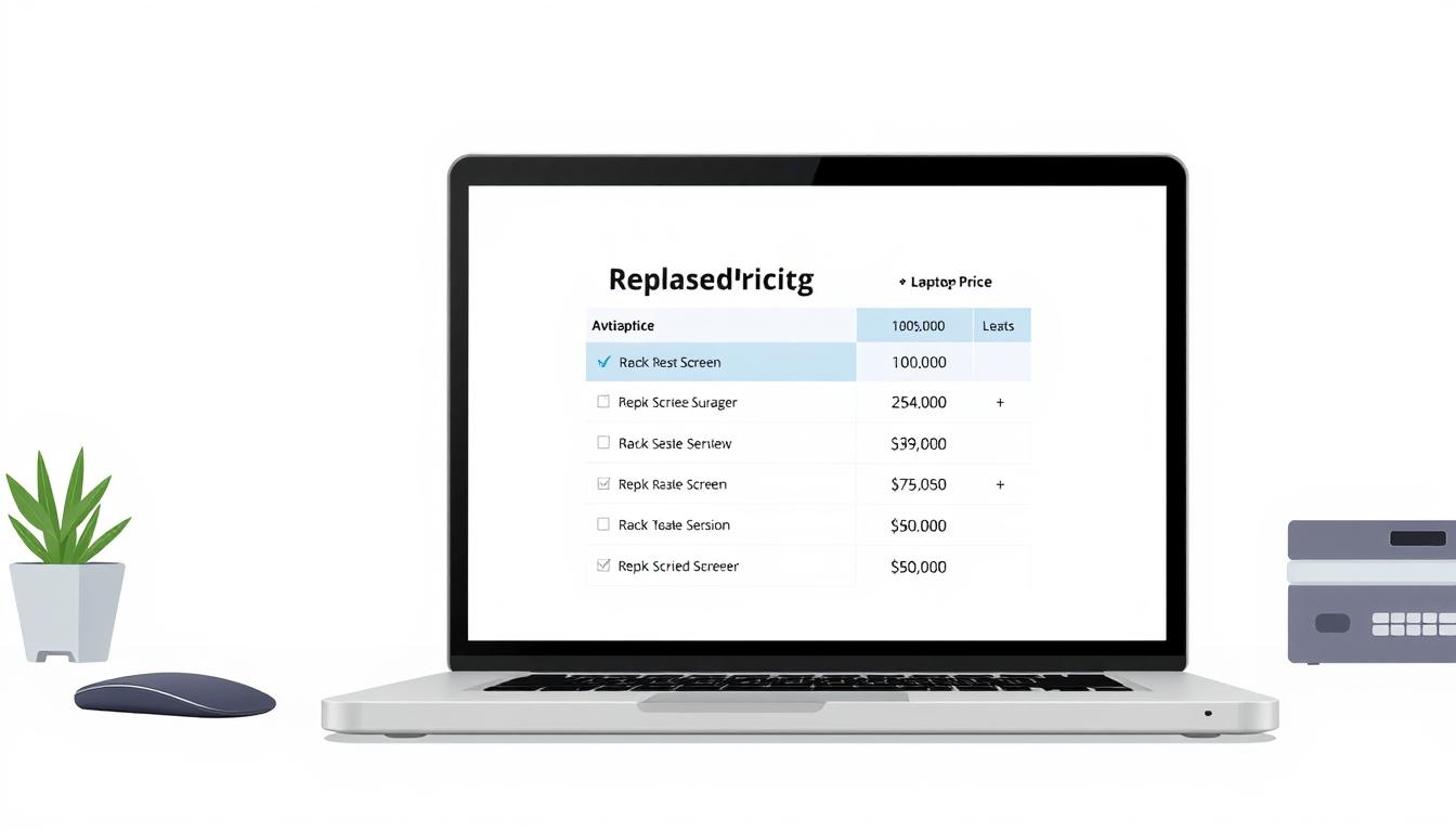 How much does it cost to replace a screen on a laptop?