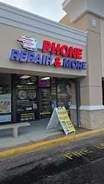 Phone Repair & More storefront in Alderman Plaza on US Highway 19 North in Palm Harbor, Florida